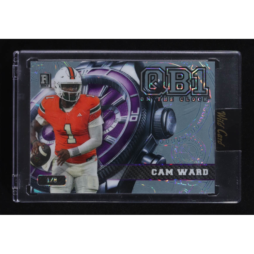Cam Ward 2024 Wild Card QB 1 On The Clock Platinum #OCW-PT-CW2 RC #1/8 at PristineAuction.com