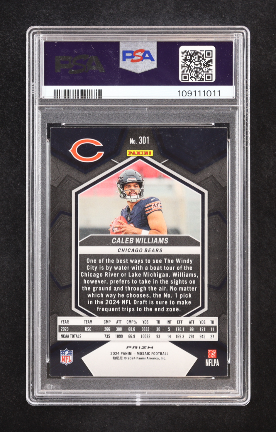 Caleb Williams 2024 Panini Mosaic Mosaic Green #301 RC (PSA 10) at PristineAuction.com Caleb Williams 2024 Panini Mosaic Mosaic Green #301 RC (PSA 10) at PristineAuction.com