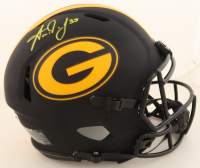 Aaron Jones Signed Packers Full-Size Authentic On-Field Eclipse Alternate Speed Helmet (Beckett) at PristineAuction.com