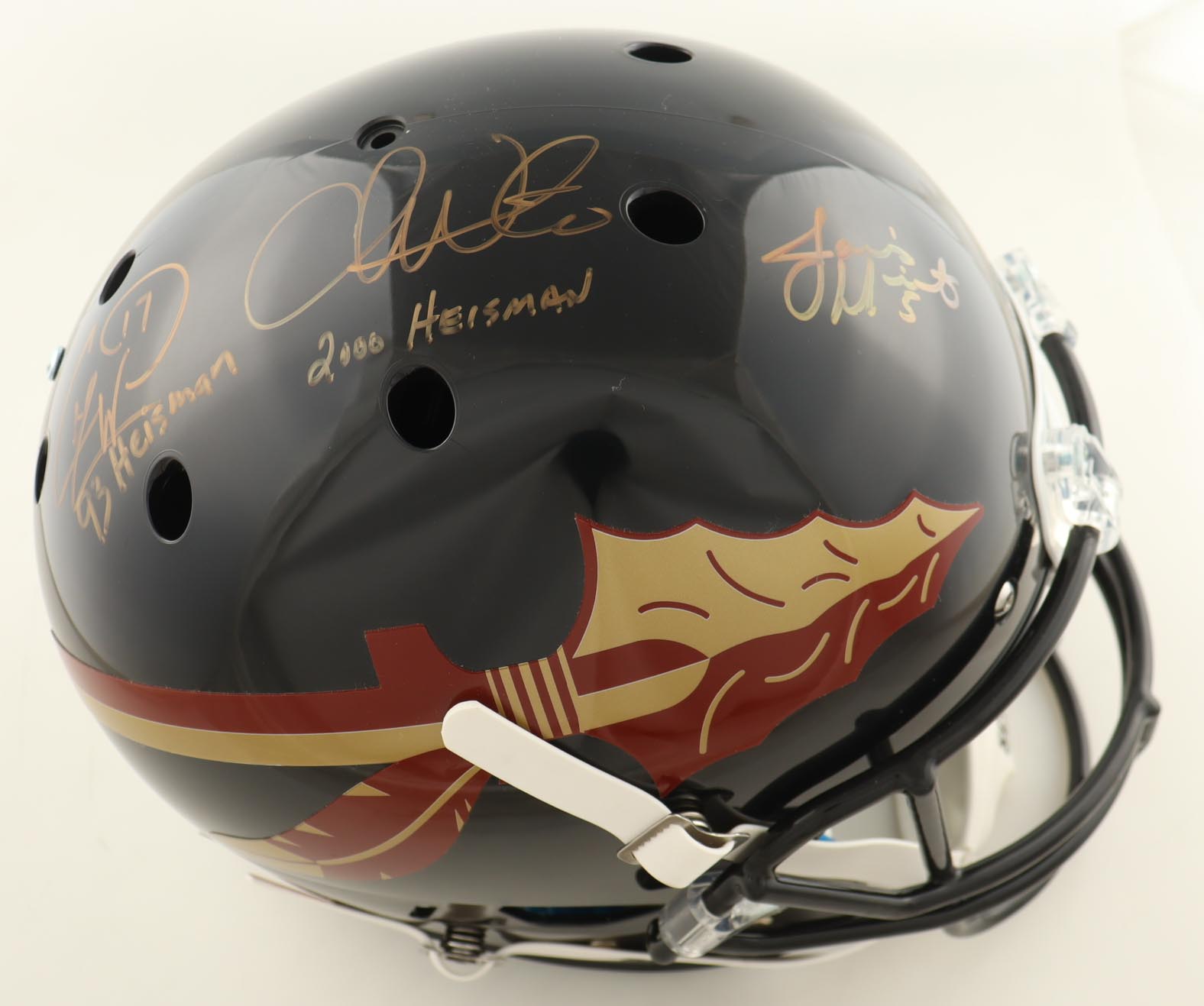 Charlie Ward, Chris Weinke & Jameis Winston Signed Florida Seminoles Full-Size Helmet Inscribed "93 Heisman" & "2000 Heisman" (JSA) at PristineAuction.com Charlie Ward, Chris Weinke & Jameis Winston Signed Florida Seminoles Full-Size Helmet Inscribed "93 Heisman" & "2000 Heisman" (JSA) at PristineAuction.com