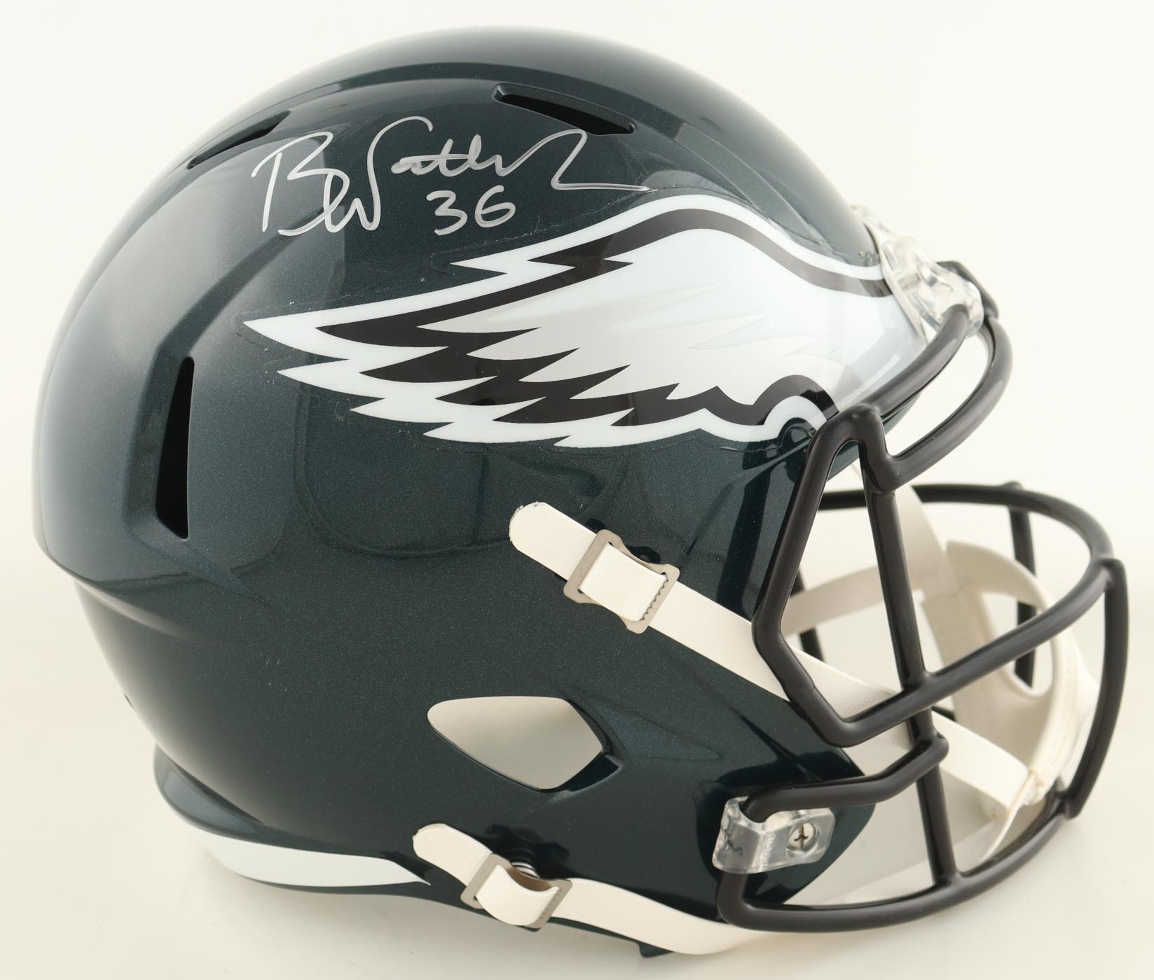 Brian Westbrook Signed Eagles Full-Size Speed Helmet (Beckett) at PristineAuction.com Brian Westbrook Signed Eagles Full-Size Speed Helmet (Beckett) at PristineAuction.com