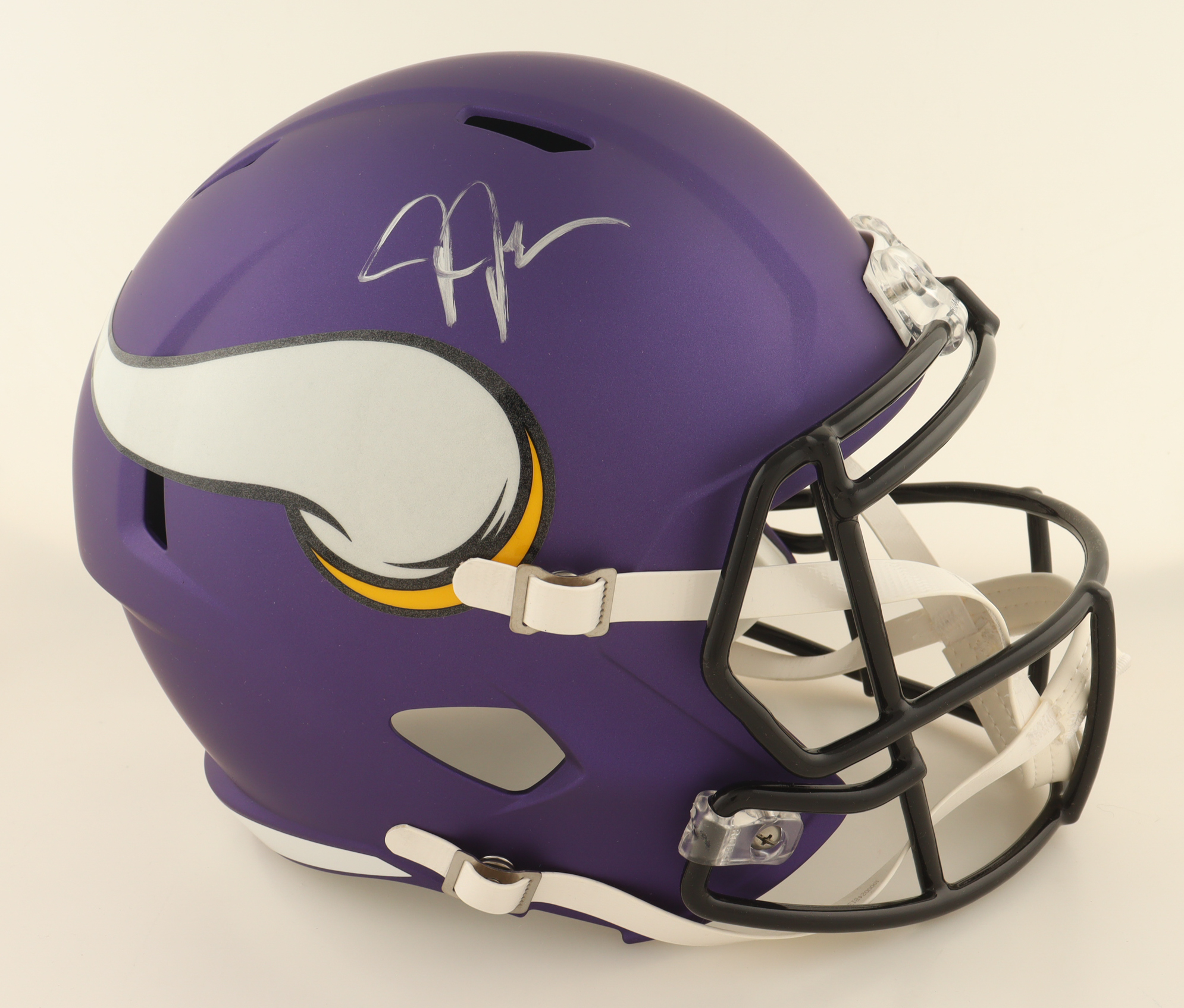 Justin Jefferson Signed Vikings Full-Size Speed Helmet (Fanatics) at PristineAuction.com Justin Jefferson Signed Vikings Full-Size Speed Helmet (Fanatics) at PristineAuction.com
