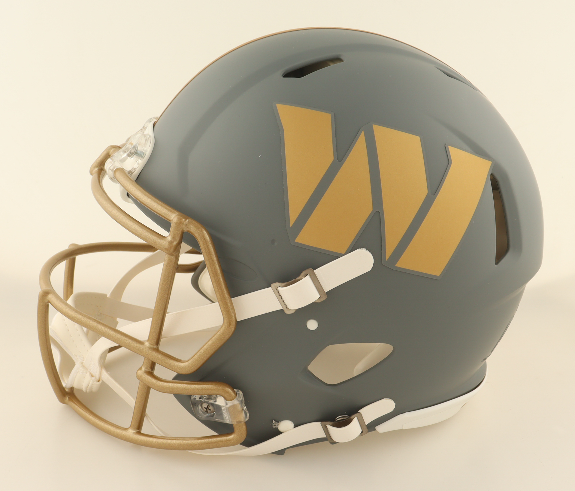 Jayden Daniels Signed Commanders Full-Size Authentic On-Field Slate Alternate Speed Helmet (Fanatics) at PristineAuction.com Jayden Daniels Signed Commanders Full-Size Authentic On-Field Slate Alternate Speed Helmet (Fanatics) at PristineAuction.com