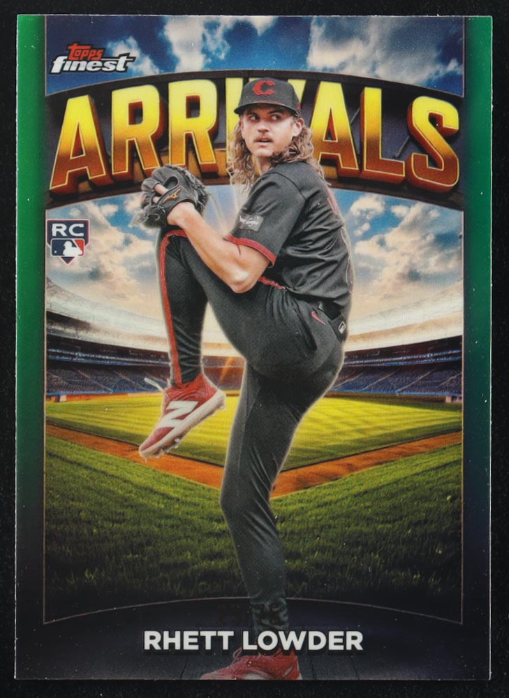 Rhett Lowder 2025 Finest Arrivals Green Refractors #A9 RC #29/75 at PristineAuction.com Rhett Lowder 2025 Finest Arrivals Green Refractors #A9 RC #29/75 at PristineAuction.com