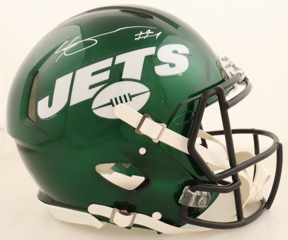 Ahmad "Sauce" Gardner Signed Jets Full-Size Authentic On-Field Speed Helmet (Beckett) at PristineAuction.com Ahmad "Sauce" Gardner Signed Jets Full-Size Authentic On-Field Speed Helmet (Beckett) at PristineAuction.com