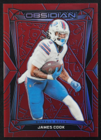 James Cook 2024 Panini Obsidian Red #20 #43/49 at PristineAuction.com