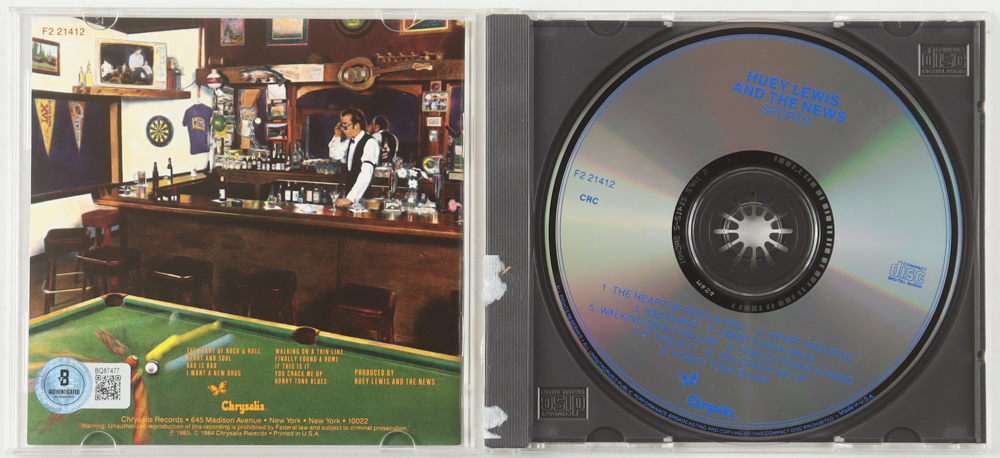 Huey Lewis Signed "Sports" CD Insert With Disc (Beckett) at PristineAuction.com Huey Lewis Signed "Sports" CD Insert With Disc (Beckett) at PristineAuction.com