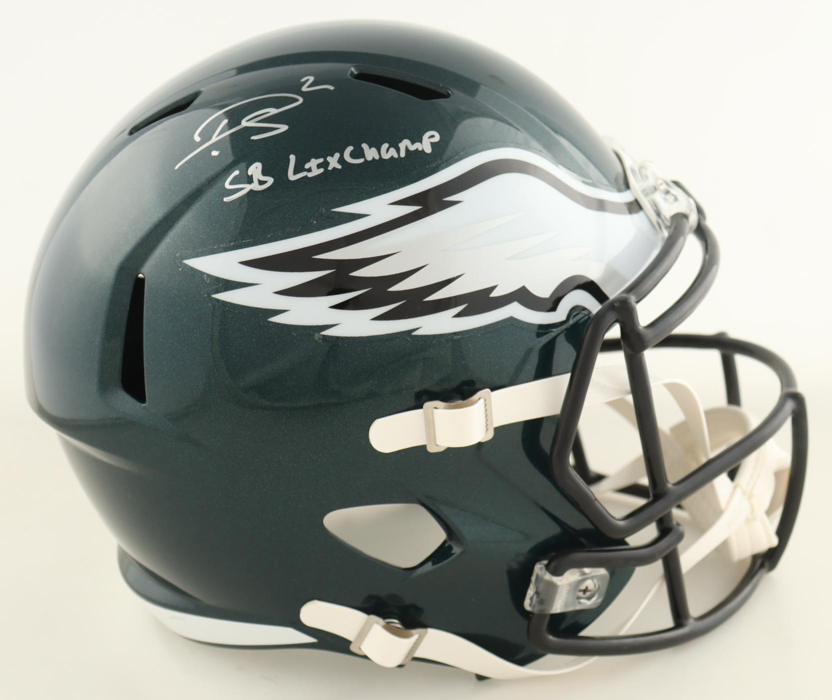 Darius Slay Signed Eagles Full-Size Speed Helmet Inscribed "SB LIX Champ" (Beckett) at PristineAuction.com Darius Slay Signed Eagles Full-Size Speed Helmet Inscribed "SB LIX Champ" (Beckett) at PristineAuction.com