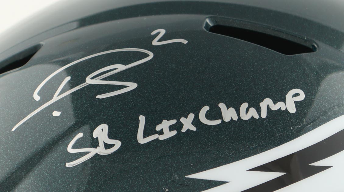 Darius Slay Signed Eagles Full-Size Speed Helmet Inscribed "SB LIX Champ" (Beckett) at PristineAuction.com Darius Slay Signed Eagles Full-Size Speed Helmet Inscribed "SB LIX Champ" (Beckett) at PristineAuction.com