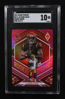 Ja'Marr Chase 2021 Panini Phoenix Rookie Rising Pink #5 RC #092/175 (SGC 10) at PristineAuction.com