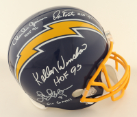 Dan Fouts, Charlie Joiner, & Kellen Winslow Signed Chargers Throwback Alternate Speed Helmet with Multiple Inscriptions (JSA) at PristineAuction.com