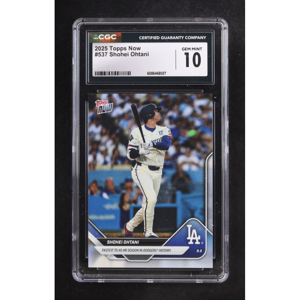 Shohei Ohtani 2025 Topps Now #537 (CGC 10) at PristineAuction.com