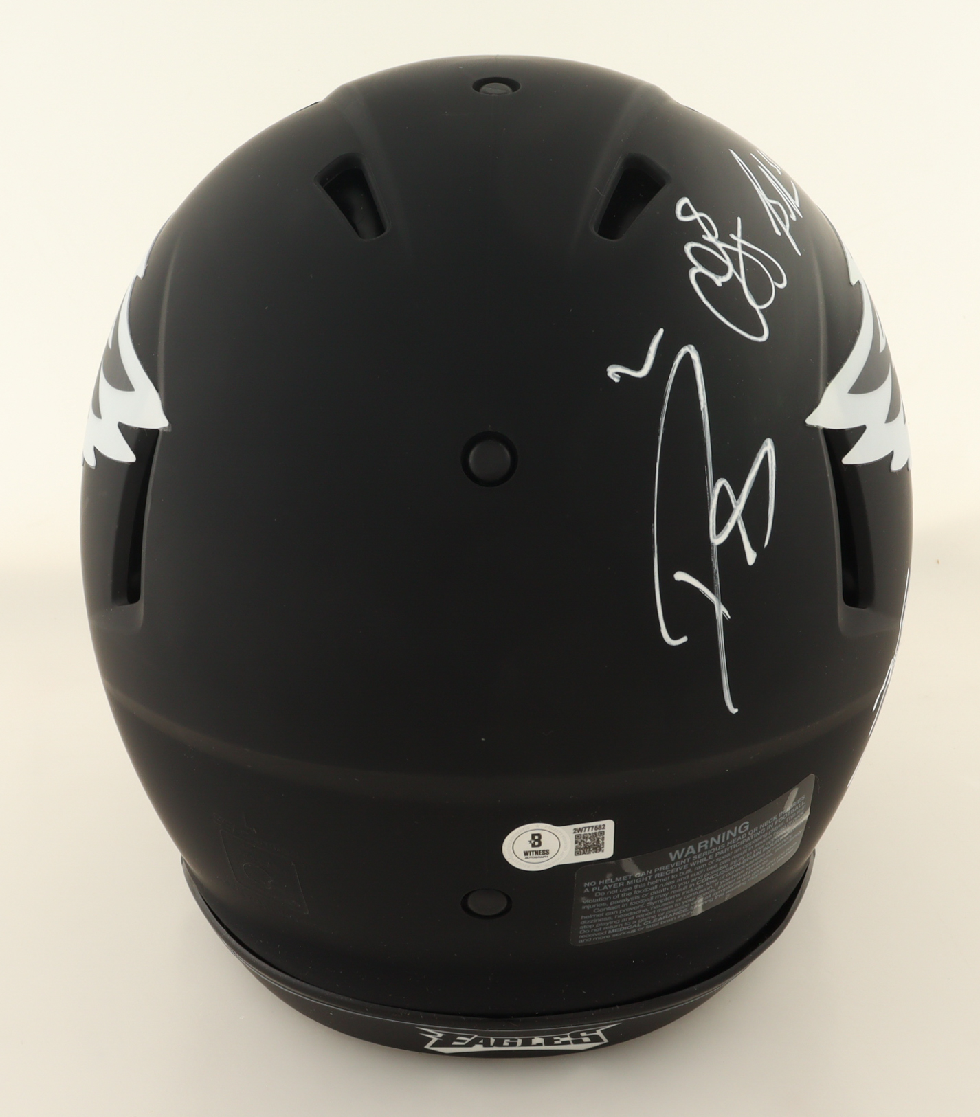 Eagles Full-Size Authentic On-Field Eclipse Alternate Speed Helmet Signed By (6) with Brandon Graham, Jalen Carter, Darius Slay (Beckett) at PristineAuction.com Eagles Full-Size Authentic On-Field Eclipse Alternate Speed Helmet Signed By (6) with Brandon Graham, Jalen Carter, Darius Slay (Beckett) at PristineAuction.com