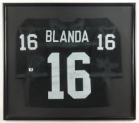 George Blanda Signed Custom Framed Jersey Display (JSA) at PristineAuction.com