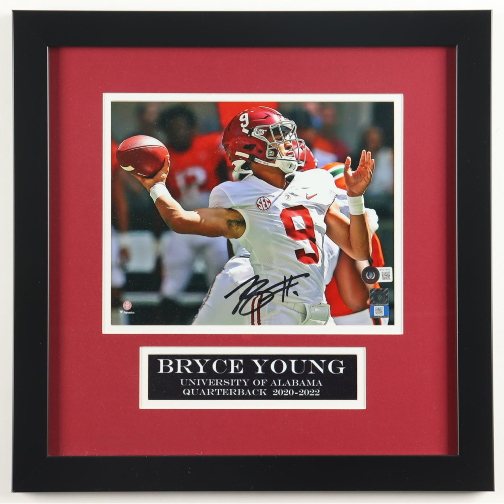 Bryce Young Signed Alabama Crimson Tide Custom Framed Photo (Beckett) at PristineAuction.com