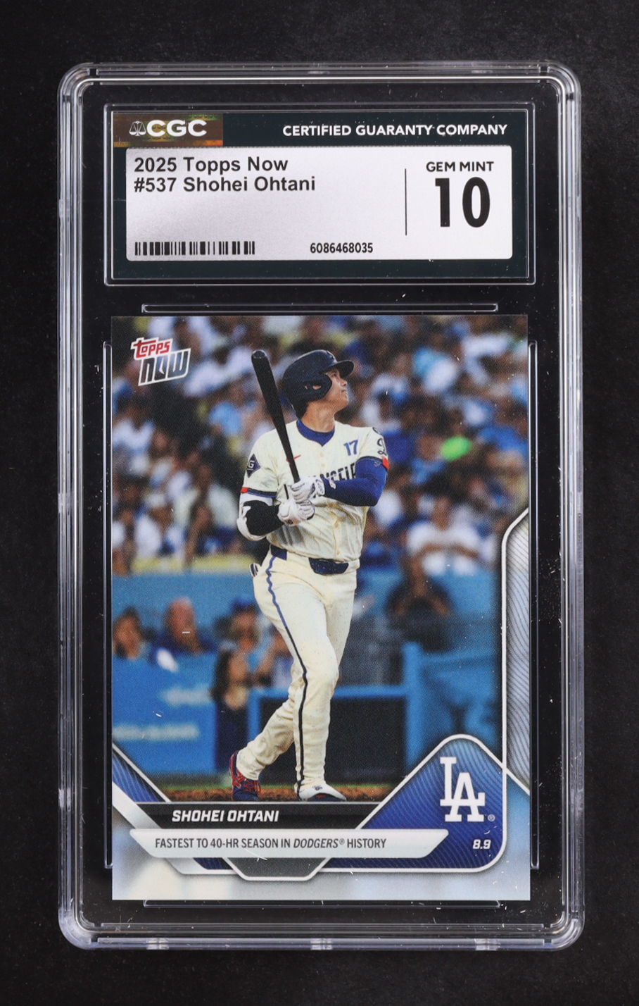 Shohei Ohtani 2025 Topps Now #537 (CGC 10) at PristineAuction.com Shohei Ohtani 2025 Topps Now #537 (CGC 10) at PristineAuction.com