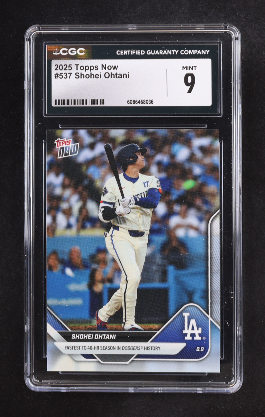 Shohei Ohtani 2025 Topps Now #537 (CGC 9) at PristineAuction.com Shohei Ohtani 2025 Topps Now #537 (CGC 9) at PristineAuction.com