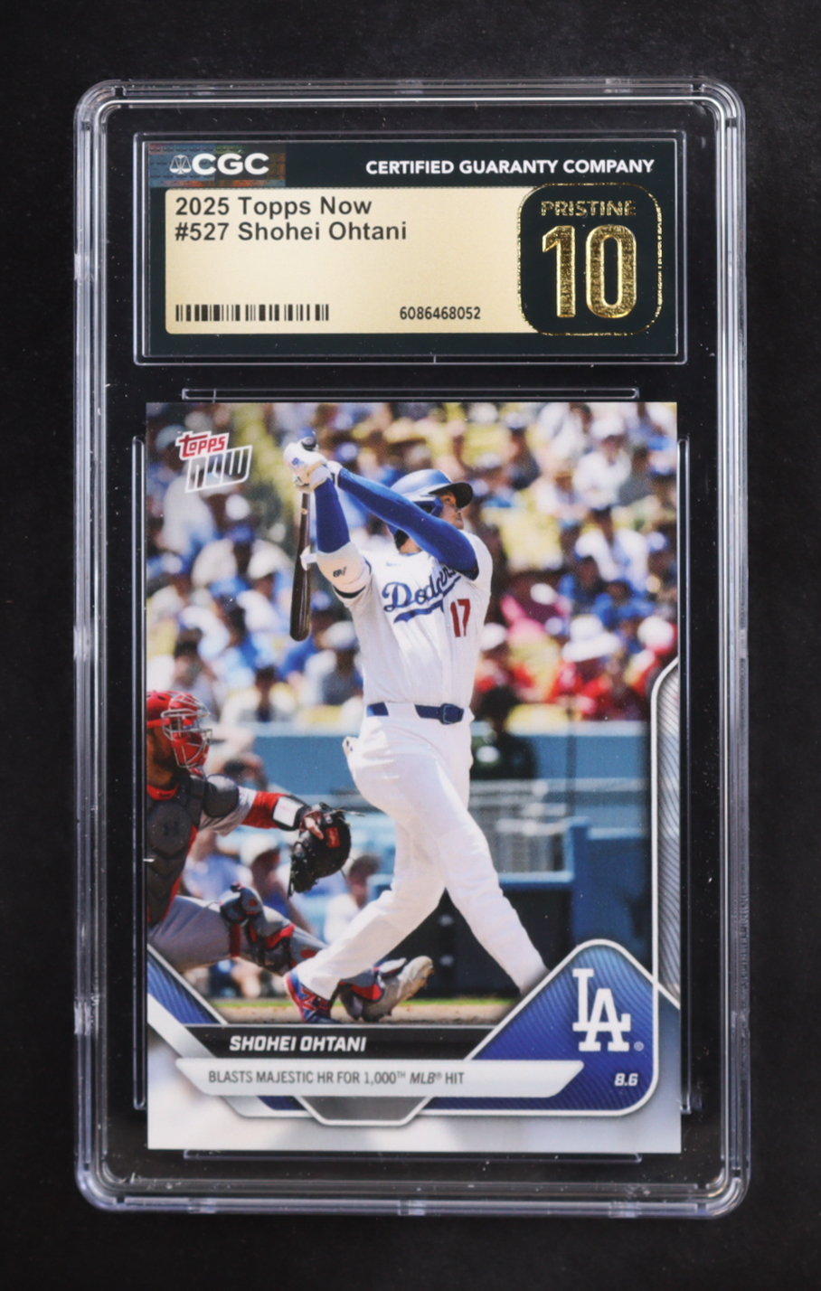 Shohei Ohtani 2025 Topps Now #527 (CGC 10 | Pristine Black Label) at PristineAuction.com Shohei Ohtani 2025 Topps Now #527 (CGC 10 | Pristine Black Label) at PristineAuction.com