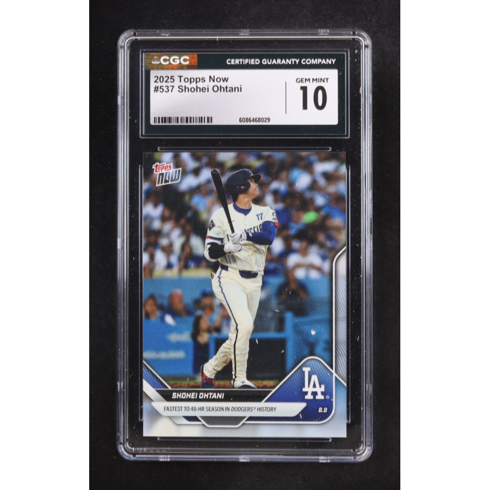 Shohei Ohtani 2025 Topps Now #537 (CGC 10) at PristineAuction.com