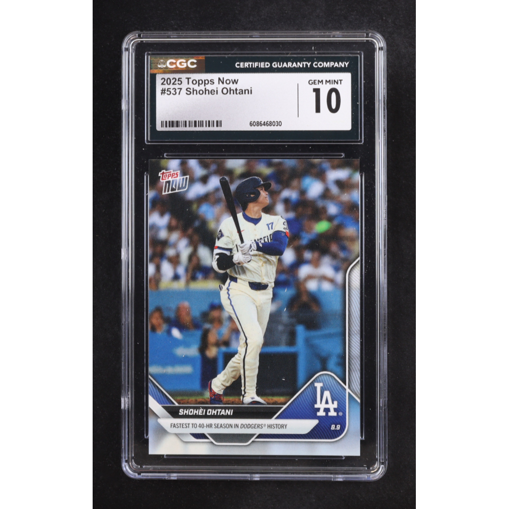 Shohei Ohtani 2025 Topps Now #537 (CGC 10) at PristineAuction.com