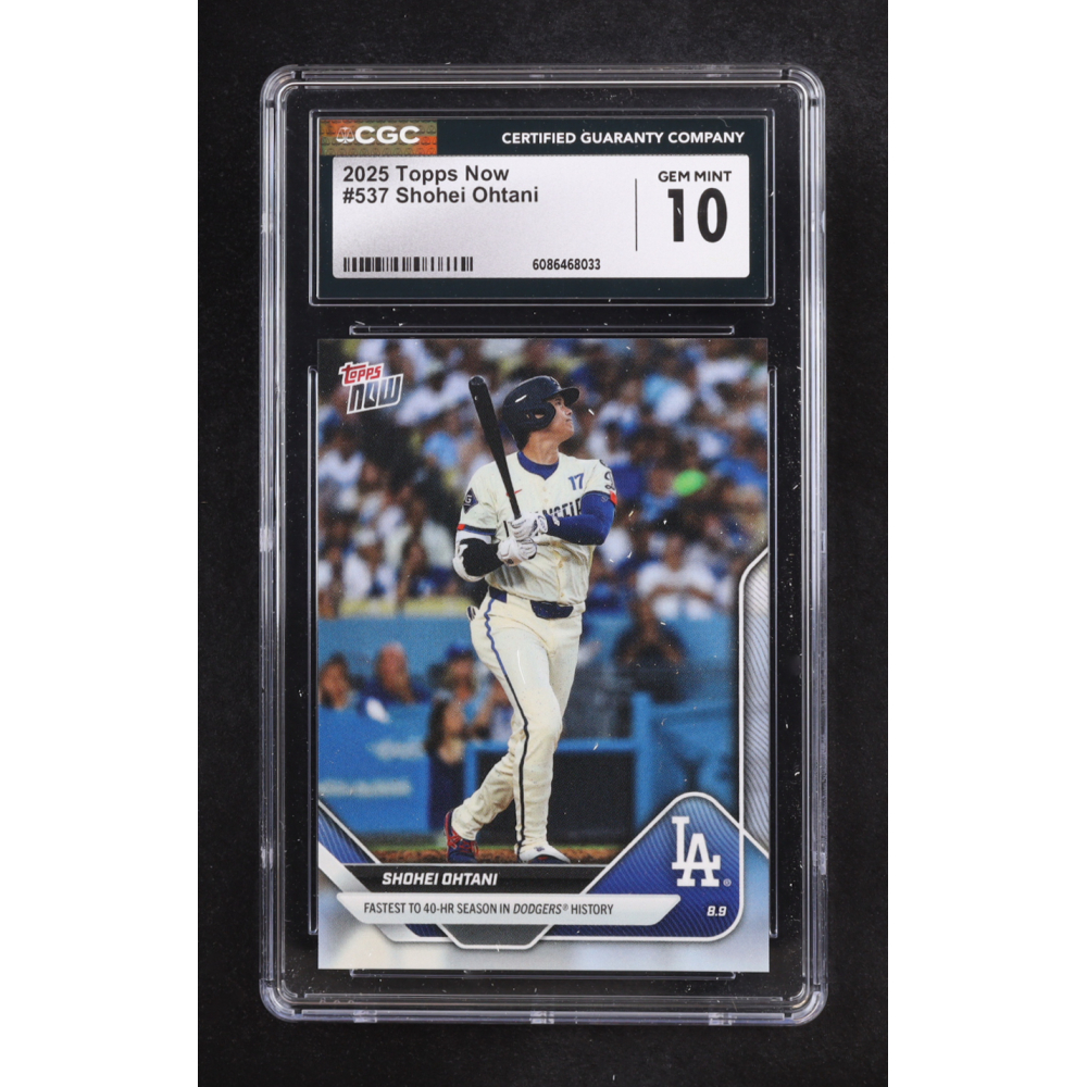 Shohei Ohtani 2025 Topps Now #537 (CGC 10) at PristineAuction.com