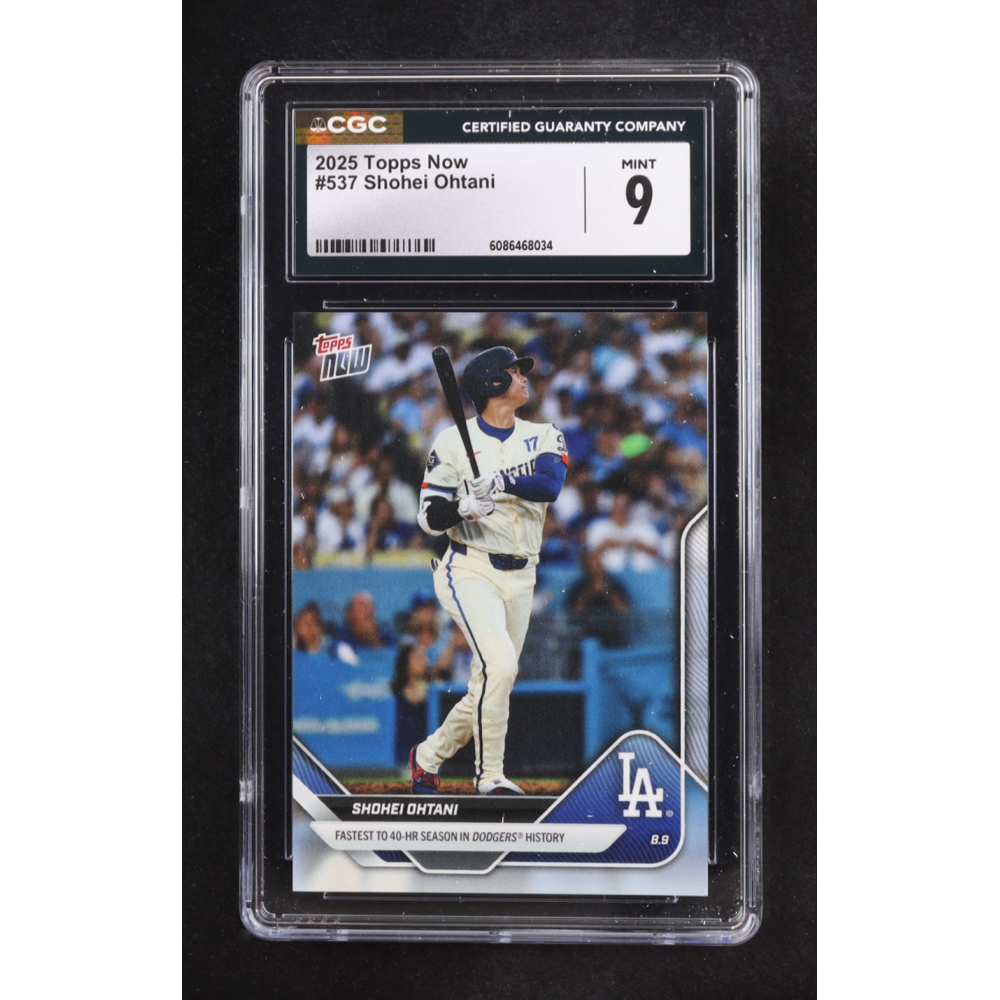 Shohei Ohtani 2025 Topps Now #537 (CGC 9) at PristineAuction.com