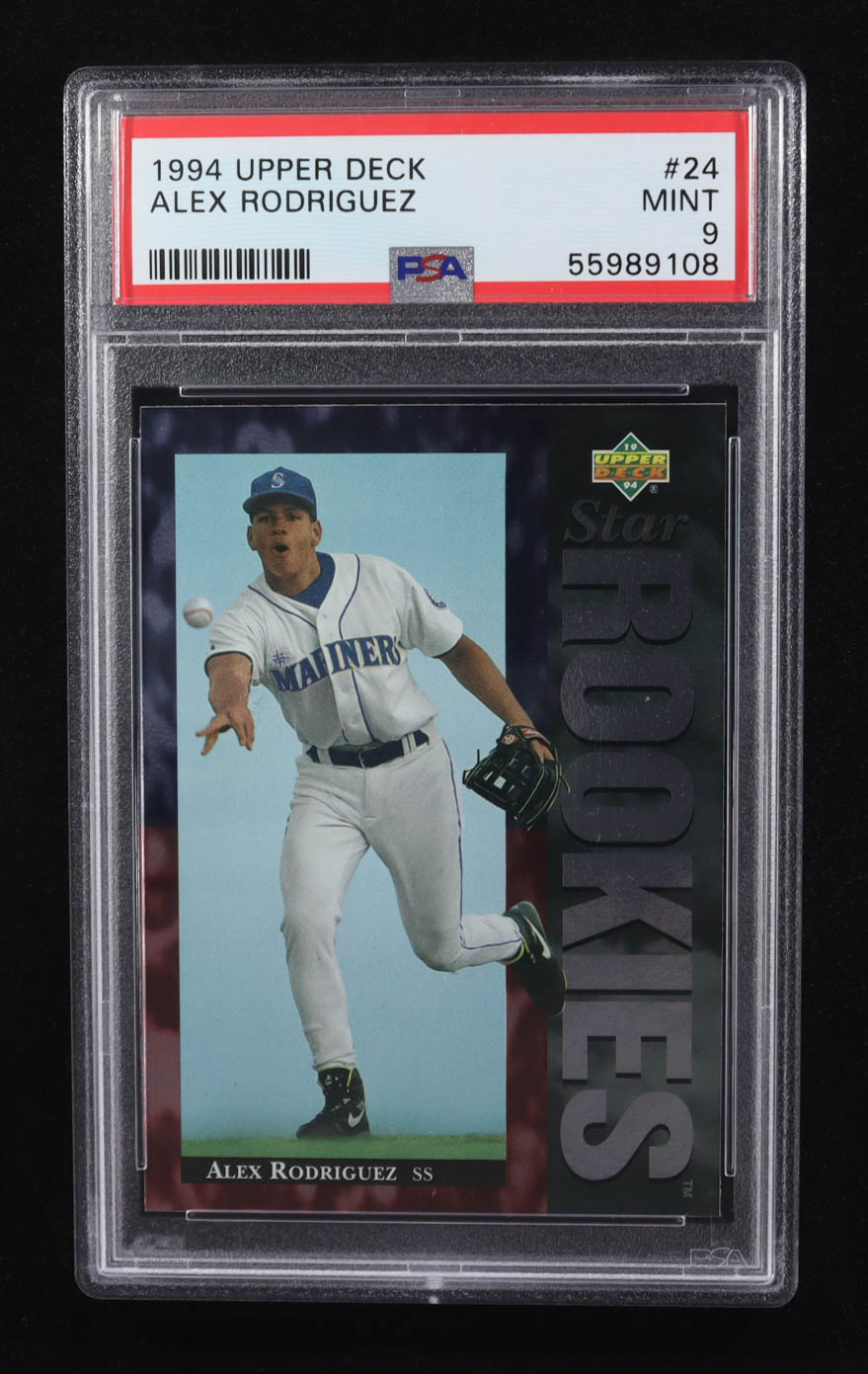 Alex Rodriguez 1994 Upper Deck #24 RC (PSA 9) at PristineAuction.com Alex Rodriguez 1994 Upper Deck #24 RC (PSA 9) at PristineAuction.com