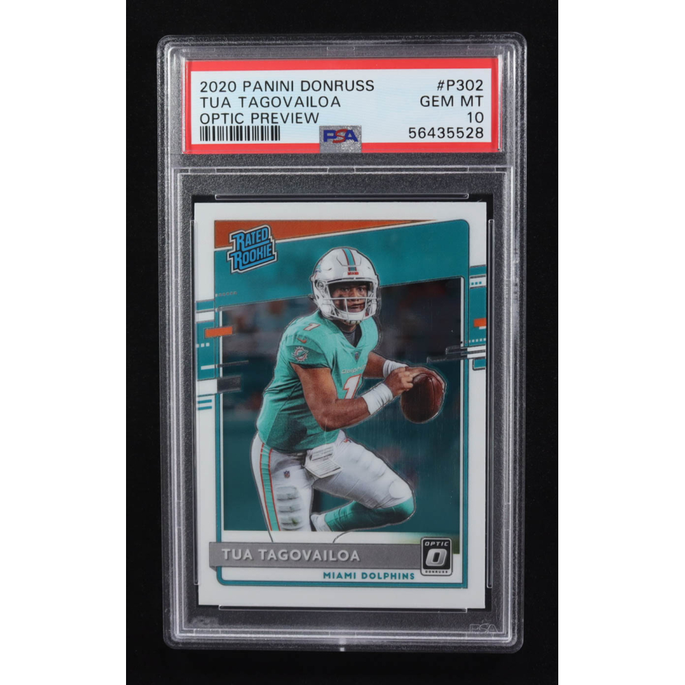 Tua Tagovailoa 2020 Donruss Optic Preview #P302 RR RC (PSA 10) at PristineAuction.com