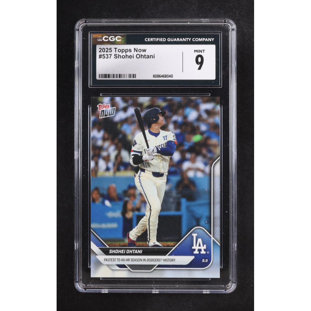 Shohei Ohtani 2025 Topps Now #537 (CGC 9) at PristineAuction.com
