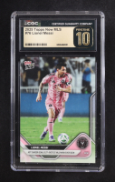 Lionel Messi 2025 Topps Now MLS #76 (CGC 10 | Pristine Black Label) at PristineAuction.com