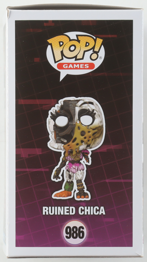 Jess Weiss Signed "Five Nights at Freddy's" Ruined Chica #986 Funko Pop! Vinyl Figure Inscribed "Chica" (JSA) at PristineAuction.com Jess Weiss Signed "Five Nights at Freddy's" Ruined Chica #986 Funko Pop! Vinyl Figure Inscribed "Chica" (JSA) at PristineAuction.com