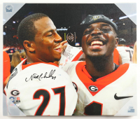 Nick Chubb Signed Georgia Bulldogs 20x20 Print on Canvas (JSA) at PristineAuction.com