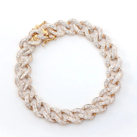 0.85 CTW Diamonds 18K Gold Plated Designer Bracelet Size 7.3 Inches| Estimated Retail Value: $2,249 (AMG) at PristineAuction.com