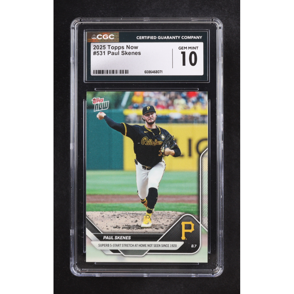 Paul Skenes 2025 Topps Now #531 (CGC 10) at PristineAuction.com
