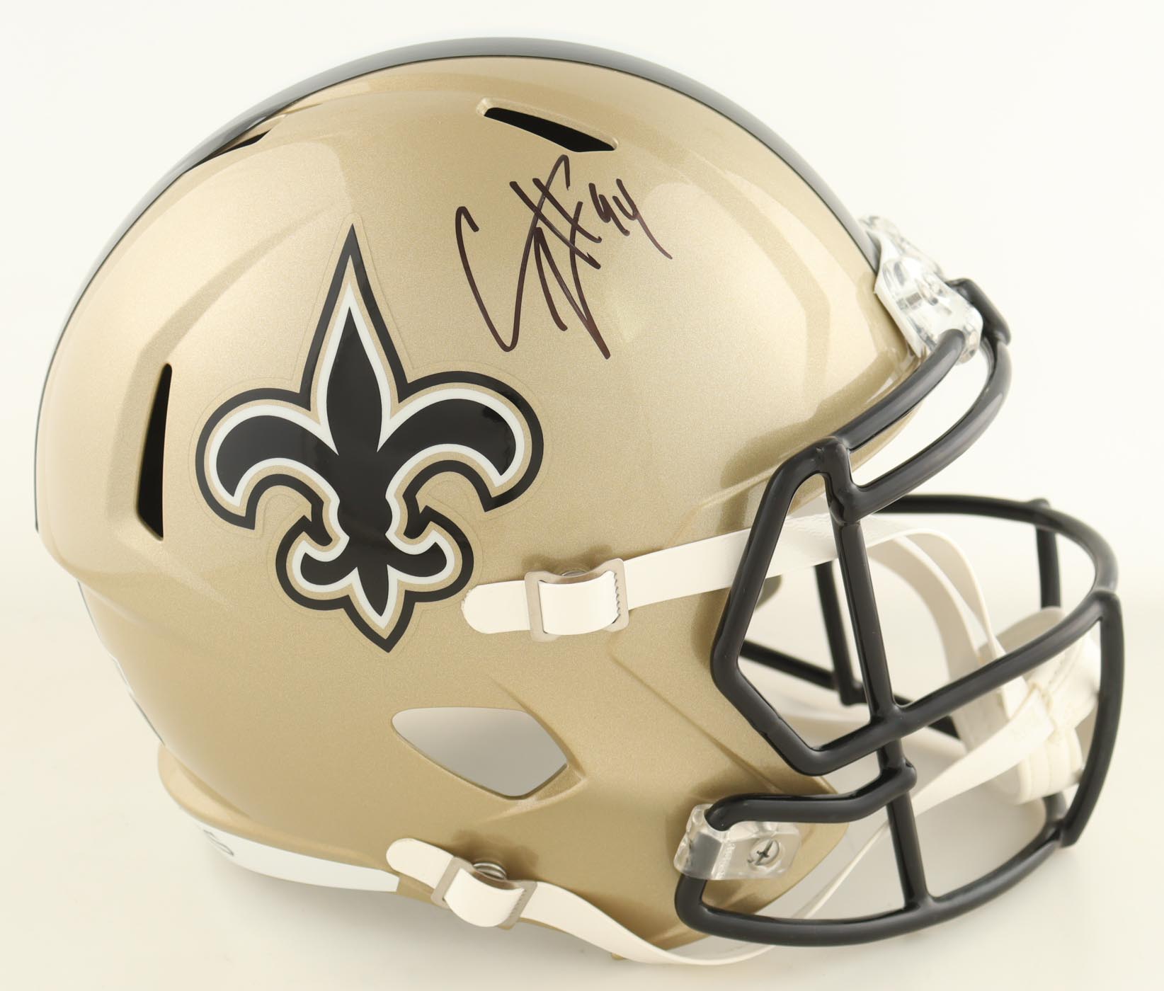 Cam Jordan Signed Saints Full-Size Speed Helmet (Beckett) at PristineAuction.com Cam Jordan Signed Saints Full-Size Speed Helmet (Beckett) at PristineAuction.com
