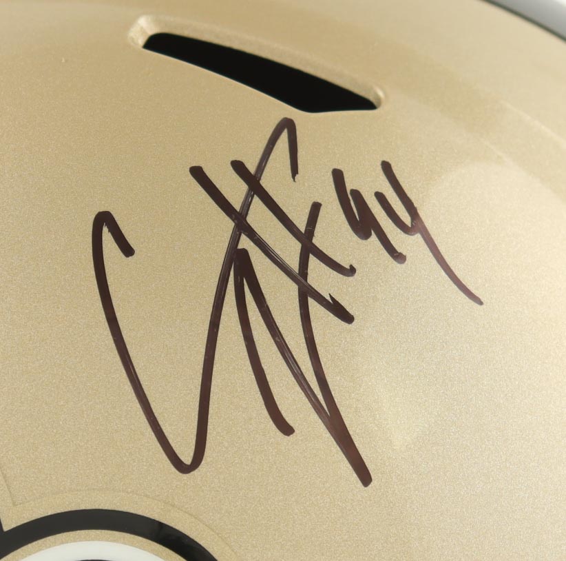 Cam Jordan Signed Saints Full-Size Speed Helmet (Beckett) at PristineAuction.com Cam Jordan Signed Saints Full-Size Speed Helmet (Beckett) at PristineAuction.com