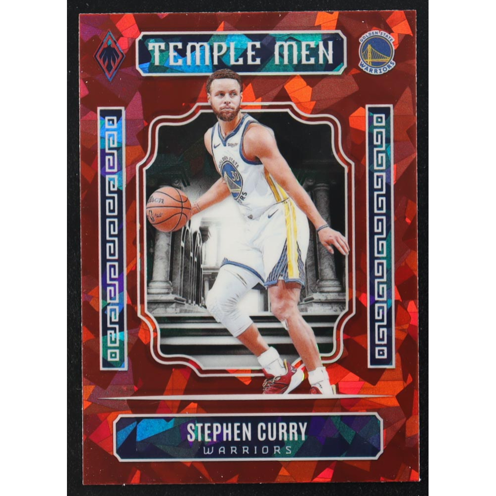 Stephen Curry 2023-24 Panini Phoenix Temple Men Phoenix Red Ice #16 at PristineAuction.com