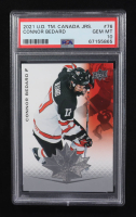 Connor Bedard 2021-22 Upper Deck Team Canada Juniors #76 U18 RC (PSA 10) at PristineAuction.com