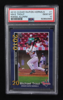 Mike Trout 2010 Cedar Rapids Kernels Rising Alumni Team Issue #1 RC (PSA 10) at PristineAuction.com