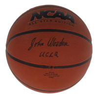 John Wooden Signed NCAA Basketball Inscribed "UCLA" (Beckett) at PristineAuction.com