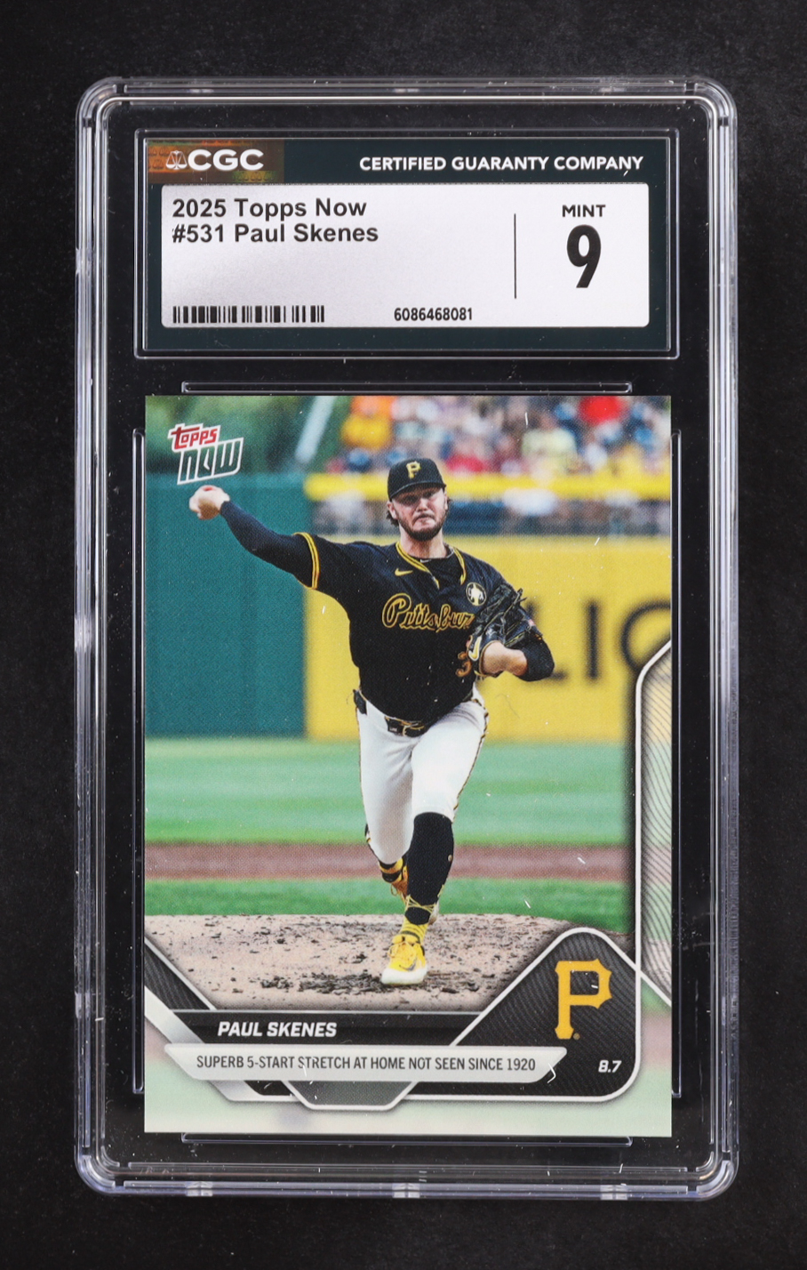 Paul Skenes 2025 Topps Now #531 (CGC 9) at PristineAuction.com Paul Skenes 2025 Topps Now #531 (CGC 9) at PristineAuction.com