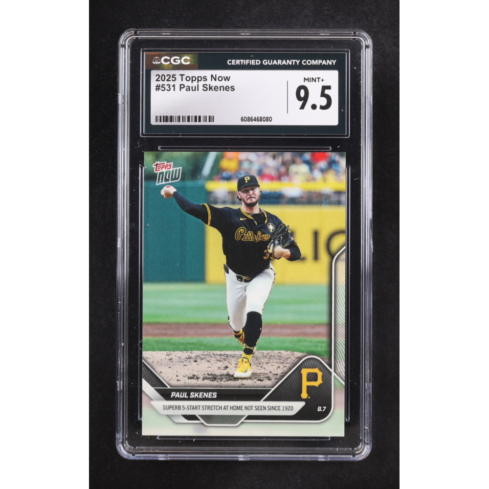 Paul Skenes 2025 Topps Now #531 (CGC 9.5) at PristineAuction.com