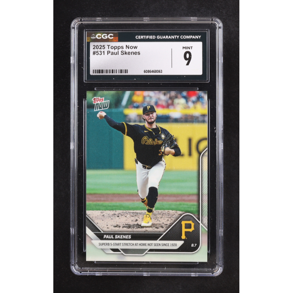 Paul Skenes 2025 Topps Now #531 (CGC 9) at PristineAuction.com