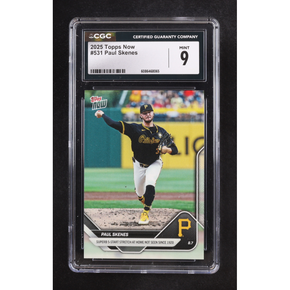 Paul Skenes 2025 Topps Now #531 (CGC 9) at PristineAuction.com