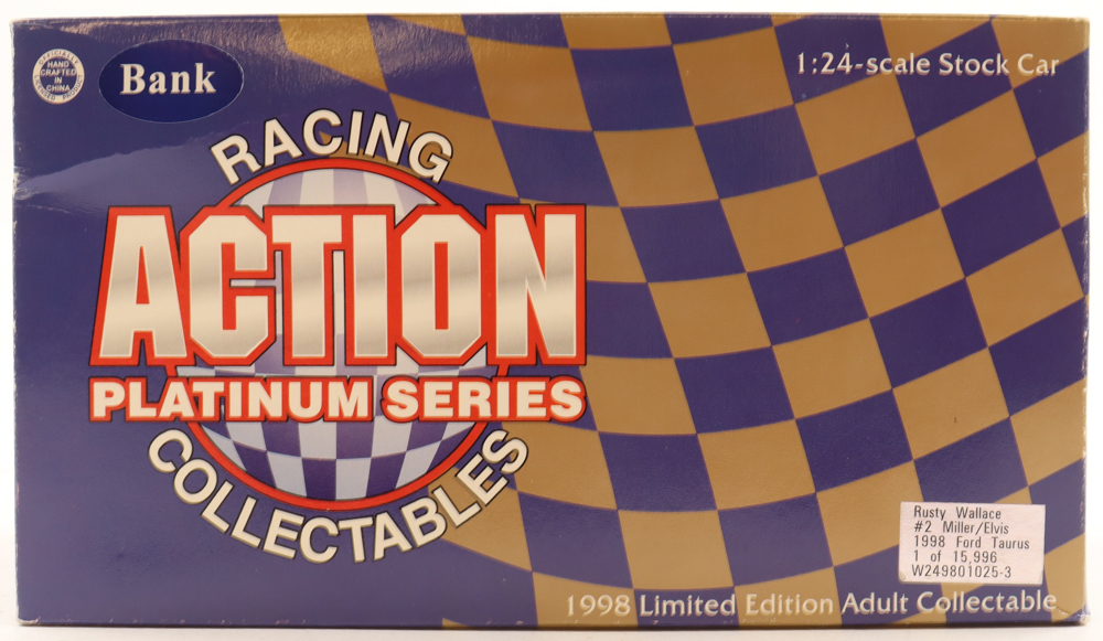 Rusty Wallace LE NASCAR #2 Miller Lite/Elvis 1998 Ford Taurus - 1:24 Scale Diecast Car at PristineAuction.com Rusty Wallace LE NASCAR #2 Miller Lite/Elvis 1998 Ford Taurus - 1:24 Scale Diecast Car at PristineAuction.com
