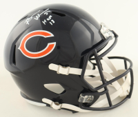 Brian Urlacher Signed Bears Full-Size Speed Helmet Inscribed "HOF 18" (Beckett) at PristineAuction.com