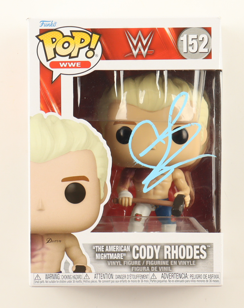 Cody Rhodes Signed "WWE" #152 "The American Nightmare" Cody Rhodes Funko Pop! Vinyl Figure (JSA) at PristineAuction.com Cody Rhodes Signed "WWE" #152 "The American Nightmare" Cody Rhodes Funko Pop! Vinyl Figure (JSA) at PristineAuction.com