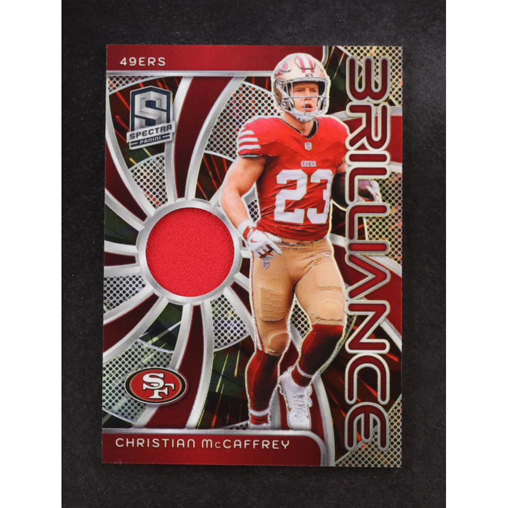 Christian McCaffrey 2024 Panini Spectra Brilliance Materials Hyper #14 #6/60 at PristineAuction.com