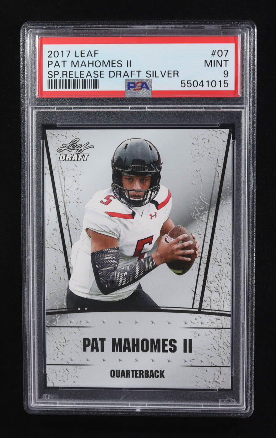 Patrick Mahomes II 2017 Leaf Special Release Draft Silver #07 RC (PSA 9) at PristineAuction.com Patrick Mahomes II 2017 Leaf Special Release Draft Silver #07 RC (PSA 9) at PristineAuction.com