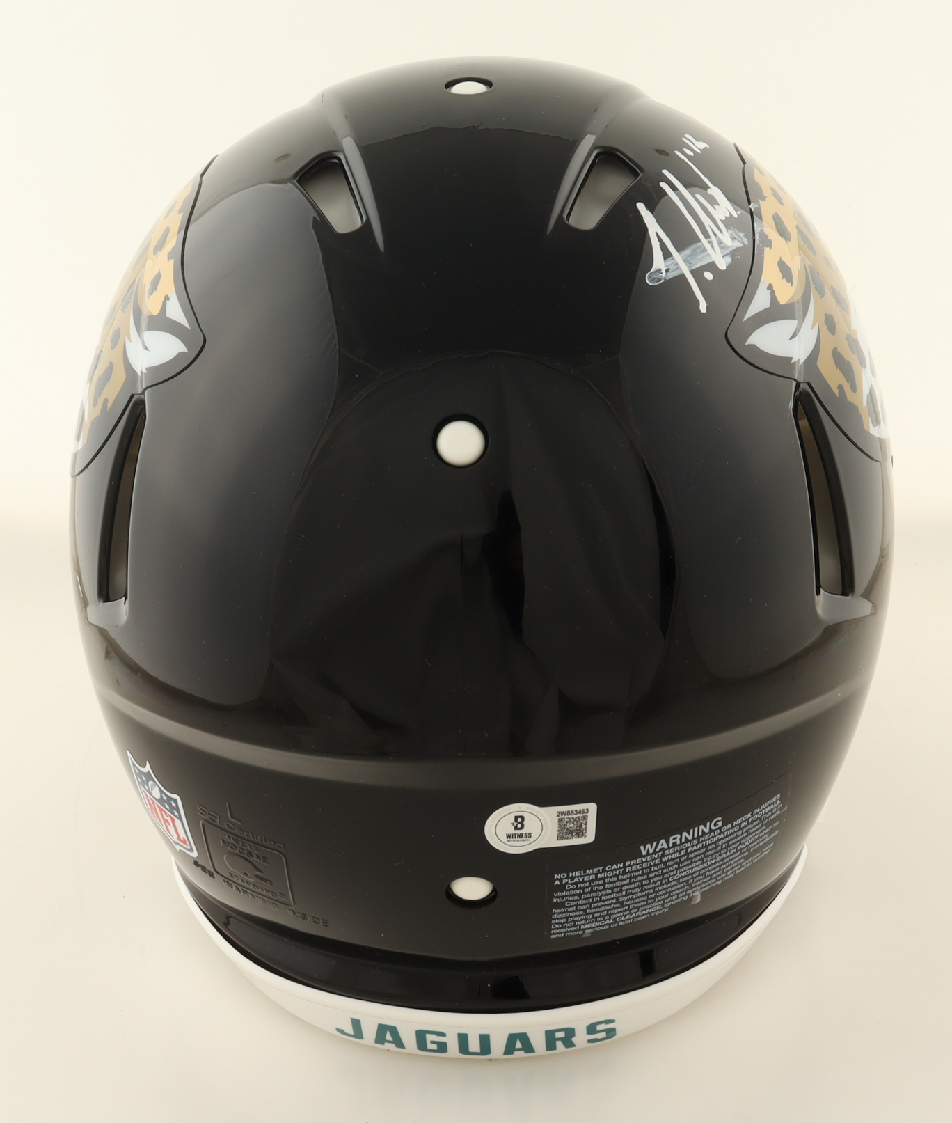 Travis Hunter Signed Jaguars Full-Size Authentic On-Field Speed Helmet (Beckett) at PristineAuction.com Travis Hunter Signed Jaguars Full-Size Authentic On-Field Speed Helmet (Beckett) at PristineAuction.com